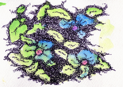 Watercolor + ink collaboration