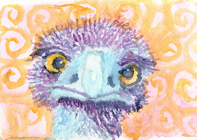 ostrich portrait